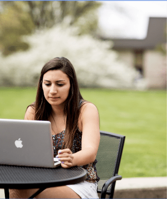 Female-Studying-Outside