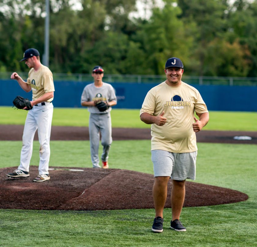 Judson University Baseball Team practicing
