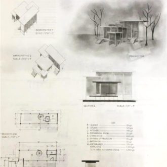 Farnsworth Presentation Board by Architecture student Alyssa Abbott