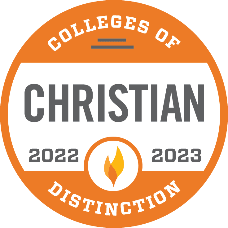 Orange circle logo for 2022-2023 Christian Colleges of Distinction
